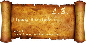 Lippay Bozsidár névjegykártya